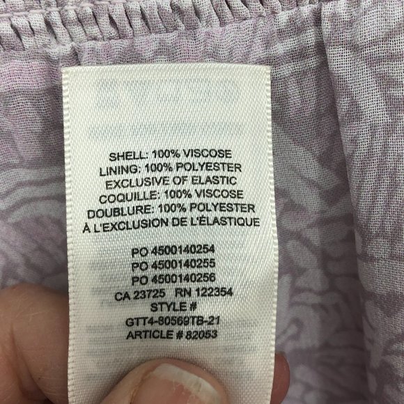 Wilfred Aritzia Broadway Lilac / White Birch printed bustier tiered maxi dress - Picture 5 of 16